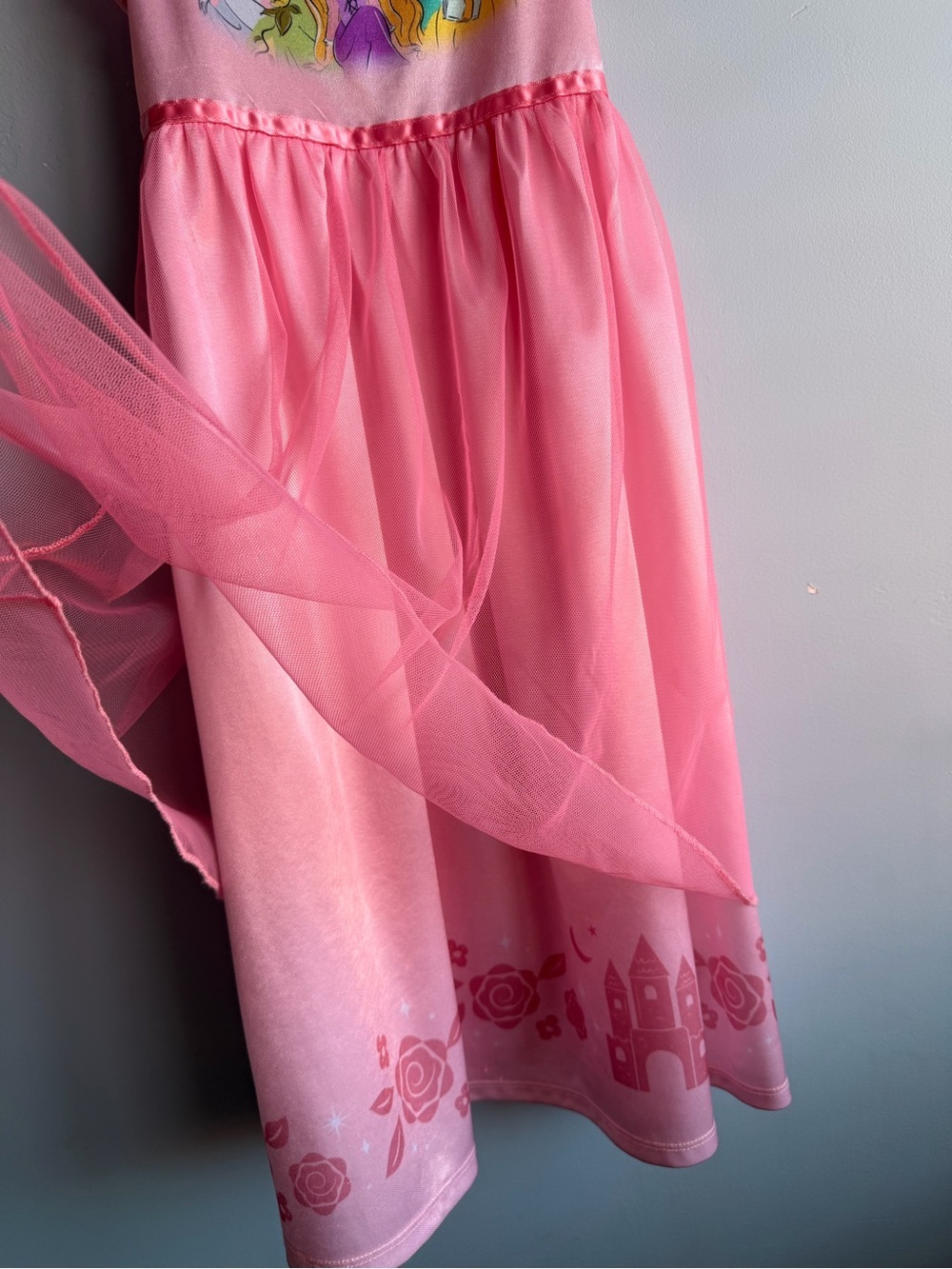 Girls Pink Disney Princess Nightgown Dress Size 5T - Picture 7 of 14